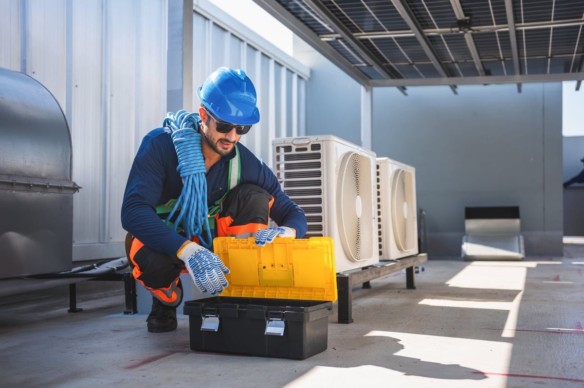 Vivienda equipada con bomba de calor para calefacción eficiente